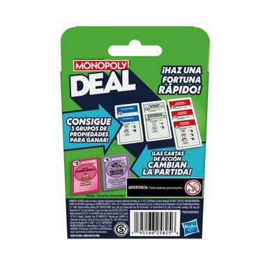 JUEGO DE CARTAS GAMING MONOPOLY DEAL ESTRATEGIA Y ACCION - 3