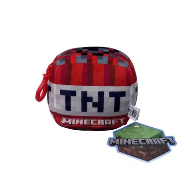PELUCHE MINECRAFT CUBO 12CM CON CLIP COLECCION - DINAMITA - 1