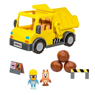 CAMION VOLQUETE BLUEY CON TOLVA Y FIGURAS ARTICULADAS - 1