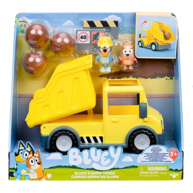 CAMION VOLQUETE BLUEY CON TOLVA Y FIGURAS ARTICULADAS - 6