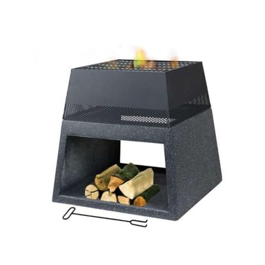 FOGÓN PARRILLA A LA PIEDRA PIRAMIDE 59X59X59CM - 1