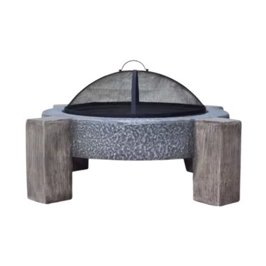 FOGON PARRILLA A LA PIEDRA MADERA 75X75X44CM - 2