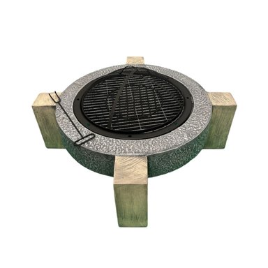 FOGON PARRILLA A LA PIEDRA MADERA 75X75X44CM - 3
