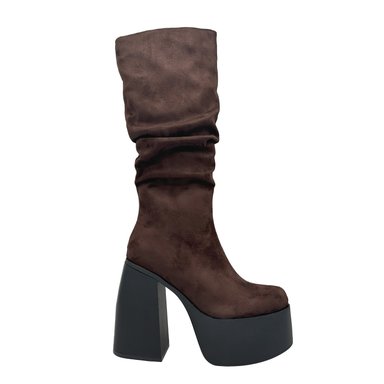 BOTA PARA MUJER ESTILO CORRUGADO Y PLATADORMA ALTA CAFE DANICOLLE - 5