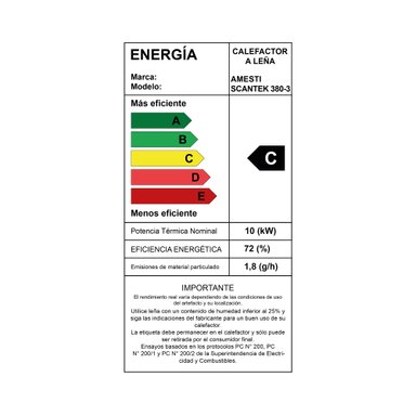 ESTUFA A LEÑA AMESTI SCANTEK 380 10 W - 8