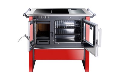 COCINA A LEÑA AMESTI 3 PLATOS ALLEGRA VITROX COMB LENTA ROJA - 3