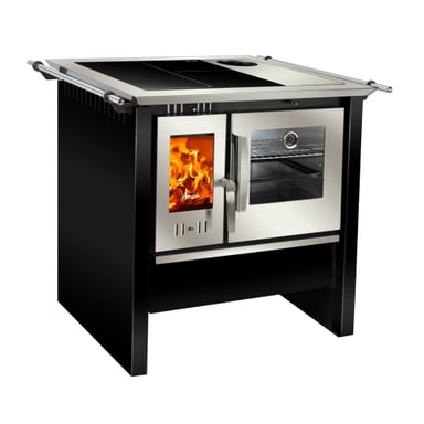 COCINA A LEÑA AMESTI 3 PLATOS ALLEGRA VITROX NEGRA - 1