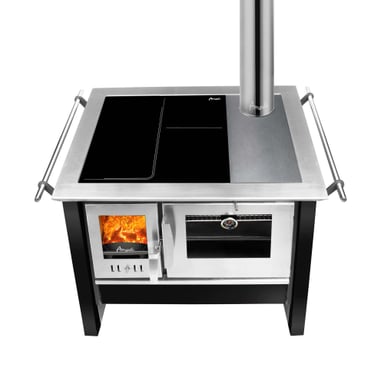 COCINA A LEÑA AMESTI 3 PLATOS ALLEGRA VITROX NEGRA - 3