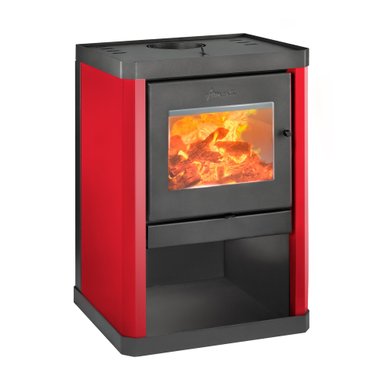 CALEFACTOR A LEÑA AMESTI CLASSIC 400 ROJO - 1