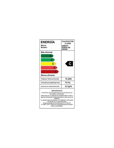 CALEFACTOR A LEÑA AMESTI RONDO 450 DESIGN - 2