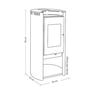 CALEFACTOR A LEÑA AMESTI RONDO 450 DESIGN - 5