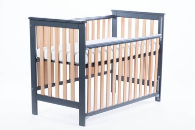 CUNA DREWEX LEO MADERA GRIS LATERAL AJUSTABLE (120 X 60) - 1