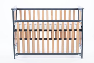 CUNA DREWEX LEO MADERA GRIS LATERAL AJUSTABLE (120 X 60) - 4