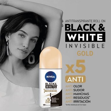 DESODORANTE NIVEA ROLL ON BLACK & WHITE TOQUE DE SEDA 50ML - 3