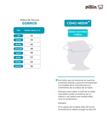 GORRO BEBÉ NIÑA PILLÍN CELESTE PM911CEL - 2