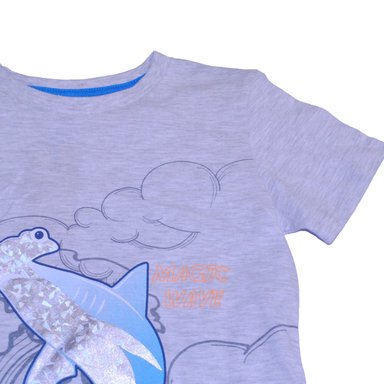 POLERA MANGA CORTA NIÑO PILLÍN PVW653GRI GRIS - 2