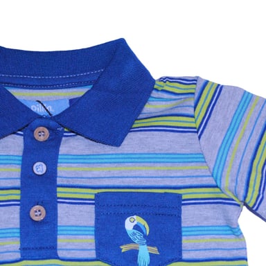 POLERA MANGA CORTA NIÑO PILLÍN PVW646MLG BEBE GRIS CLARO - 2