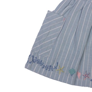 VESTIDO ALGODON NIÑA PILLIN CELESTE PVW739CEL BEBE - 2