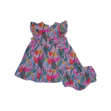 VESTIDO BEBE NIÑA NARANJA PILLIN - 4