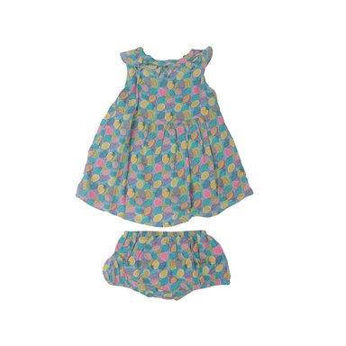 VESTIDO ALGODON NIÑA PILLIN TURQUESA PVW817CAL BEBE - 4