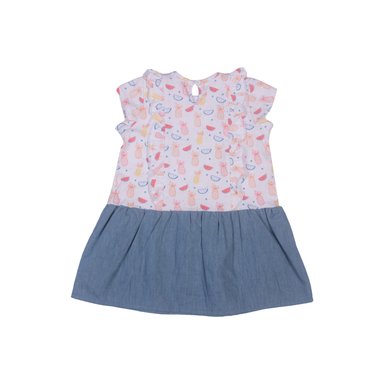 VESTIDO ALGODON NIÑA PILLIN CELESTE PVW753CEL BEBE - 4