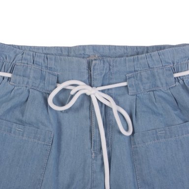 SHORT ALGODÓN NIÑA PILLÍN CELESTE TVW701CEL - 2