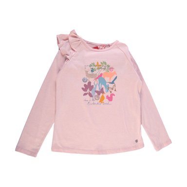 POLERA MANGA LARGA NIÑA ROSADO PILLIN - 1
