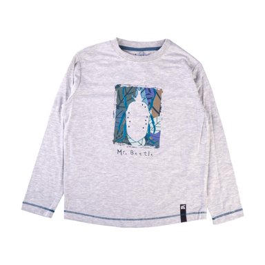 POLERA MANGA LARGA NIÑO PILLÍN PVX627MLG GRIS CLARO - 1