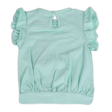 POLERA MANGA CORTA ALGODÓN NIÑA PILLÍN PVY634-23CAL BEBE TURQUESA - 3