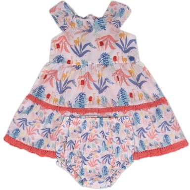 VESTIDO ALGODON NIÑA PILLIN CRUDO PVY820-23CRU BEBE - 1