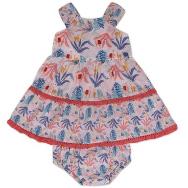 VESTIDO ALGODON NIÑA PILLIN CRUDO PVY820-23CRU BEBE - 4