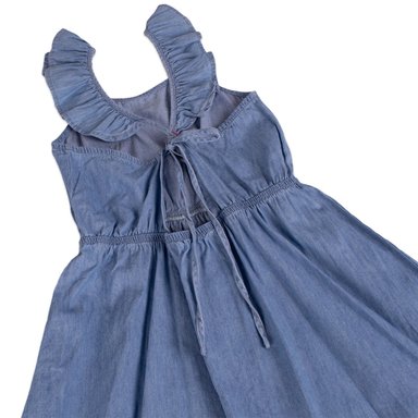 VESTIDO ALGODON NIÑA PILLIN CELESTE PVY727-23CEL - 4