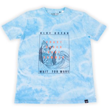 POLERA MANGA CORTA ALGODÓN NIÑO PILLÍN TVY621-23CEL CELESTE - 1