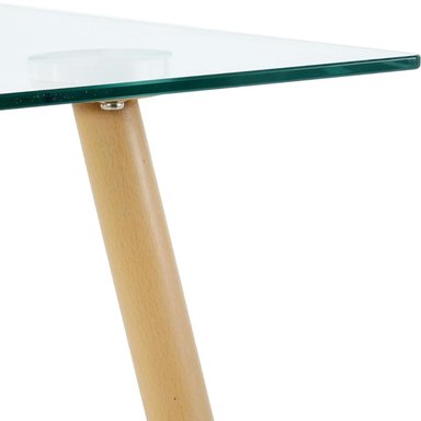 MESA PANDALINO RECTANGULAR VITREO 130X80 VIDRIO TEMPLADO DISEÑO NÓRDICO - 2
