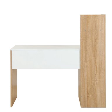 ESCRITORIO CON LIBRERO TOP LIVING MAPLE NÓRDICO ESTANTES - 8