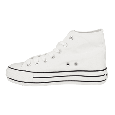ZAPATILLAS MUJER NEW WALK URBANAS BLANCO LONA PLATAFORMA - 3