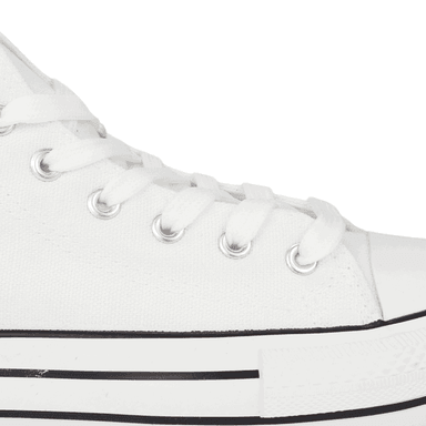 ZAPATILLAS MUJER NEW WALK URBANAS BLANCO LONA PLATAFORMA - 4