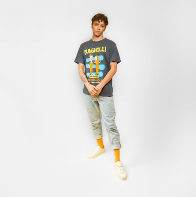 POLERA HOMBRE BEAVIS AND BUTT-HEAD BUNGHOLE AZUL MARINO - 5