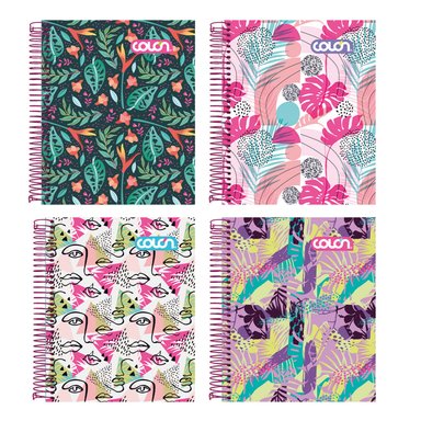 PACK X 6 CUADERNOS TORRE BOOK FEMENINO 7M X150 HOJAS - 1