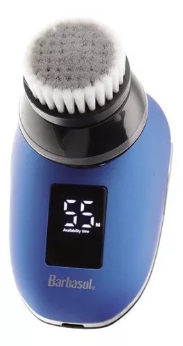 MÁQUINA BARBASOL AFEITAR CABEZA GIRATORIA RECARGABLE USB AZUL - 4