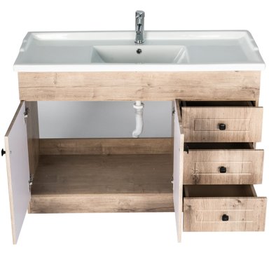 MUEBLE VANITORIO DOMSA 120CM WOOD B120PH-W (NO INCLUYE CUBIERTA) - 4