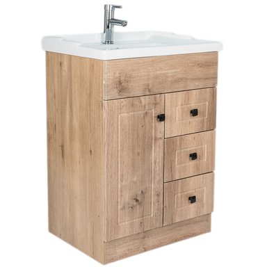 MUEBLE VANITORIO DOMSA 60CM WOOD B60PHN-W (NO INCLUYE CUBIERTA) - 1
