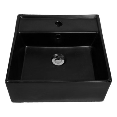 LAVAMANOS DOMSA BE5028-N SOBREPONER /42 X 41 X 15 CM CERÁMICA NEGRO - 1