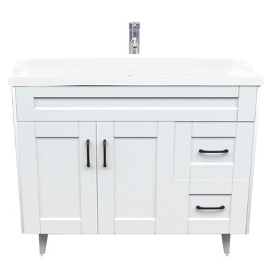 KIT MUEBLE VANITORIO DELUXE DOMSA BLANCO 100SK+F-100 - 1
