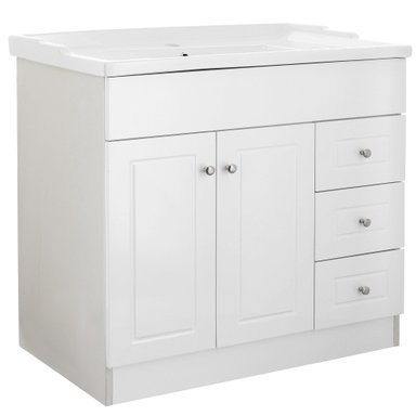 KIT DOMSA MUEBLE VANITORIO B100PHD-B + F-100/100 X 80 X 47 CM BLANCO - 3