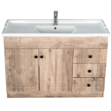 KIT MUEBLE VANITORIO DOMSA NOGAL B120PH-WOOD+F-120 / 120X80X47CM - 2