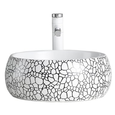 LAVAMANOS DOMSA SOBREPONER SLC822 GUIJARROS/ 40 X 40 X 15.5 CM CERÁMICA - 1