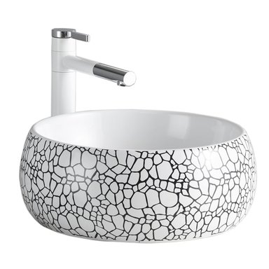 LAVAMANOS DOMSA SOBREPONER SLC822 GUIJARROS/ 40 X 40 X 15.5 CM CERÁMICA - 2