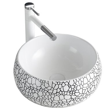 LAVAMANOS DOMSA SOBREPONER SLC822 GUIJARROS/ 40 X 40 X 15.5 CM CERÁMICA - 3