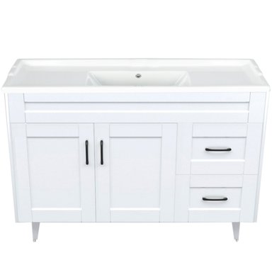 KIT MUEBLE VANITORIO DOMSA BLANCO 120SK-B+F-120 / 120X80X47CM - 1